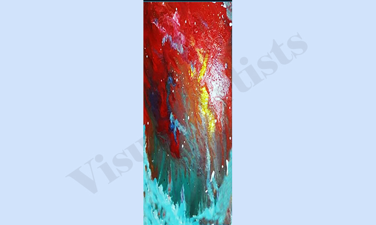 Scarlet Drift - 32 x 72 inches, (American crepe)