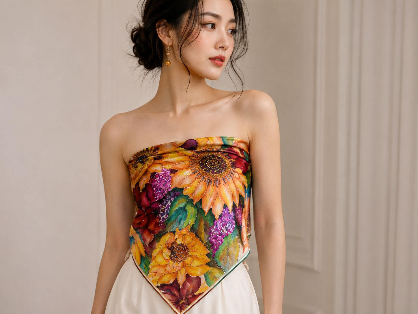 Sunflower - 90 x 90 cm ( Banarasi Silk)
