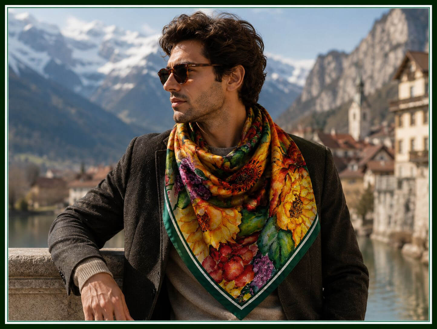 Sunflower - 90 x 90 cm ( Banarasi Silk)