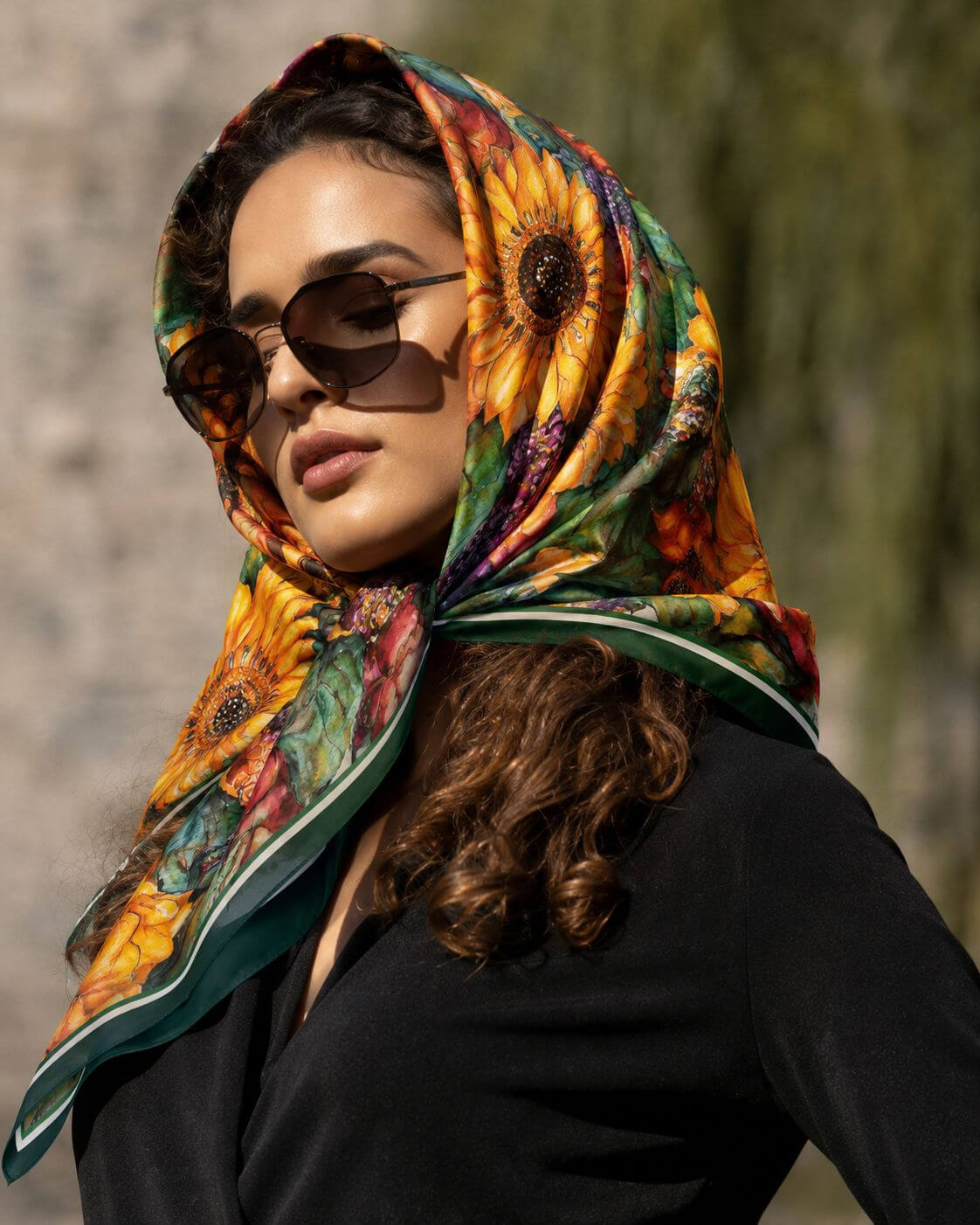 Sunflower - 90 x 90 cm ( Banarasi Silk)